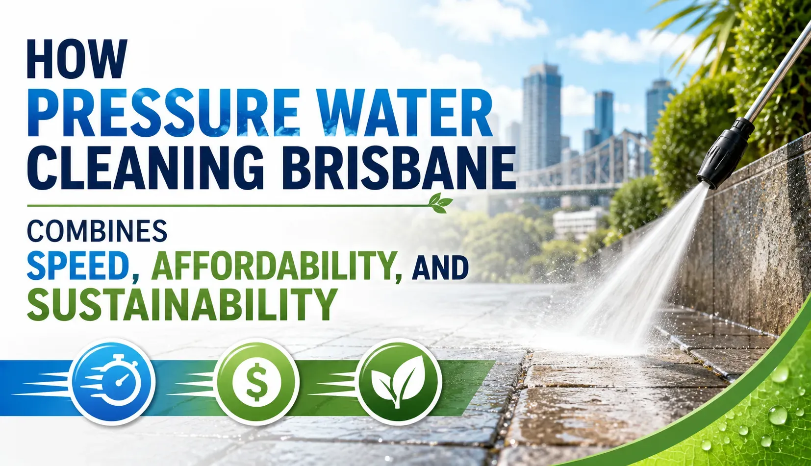 How Pressure Water Cleaning Brisbane Combines Speed, Affordability, and Sustainability