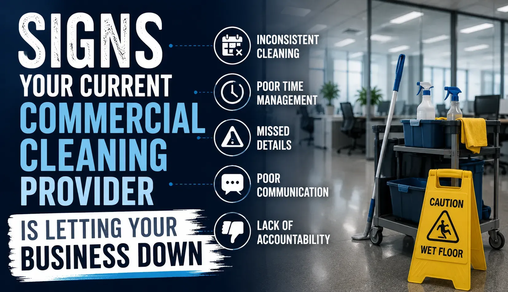 Signs Your Current Commercial Cleaning Provider Is Letting Your Business Down