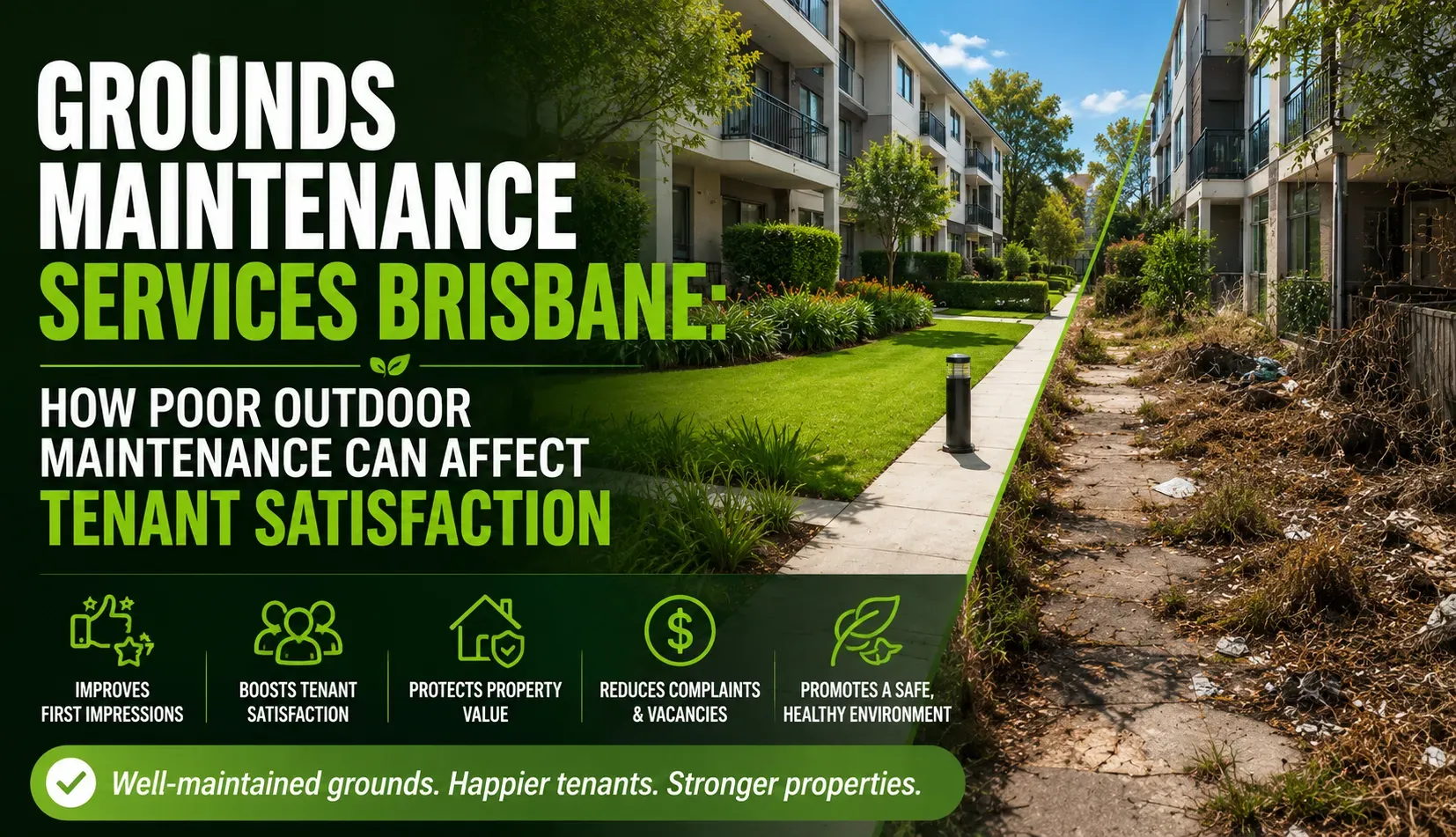 Grounds Maintenance Services Brisbane: How Poor Outdoor Maintenance Can Affect Tenant Satisfaction