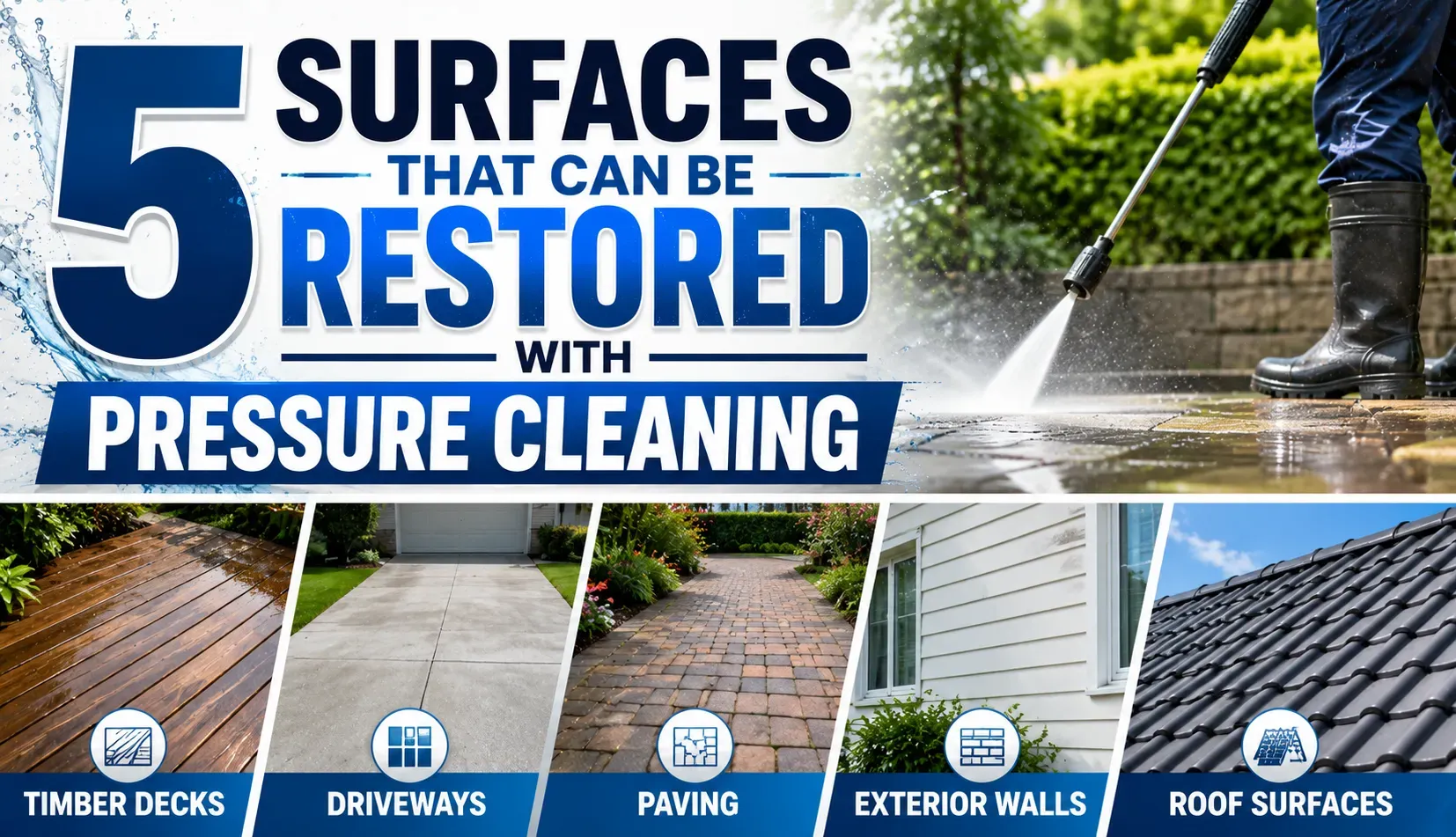 5 Surfaces That Can Be Restored with Pressure Cleaning